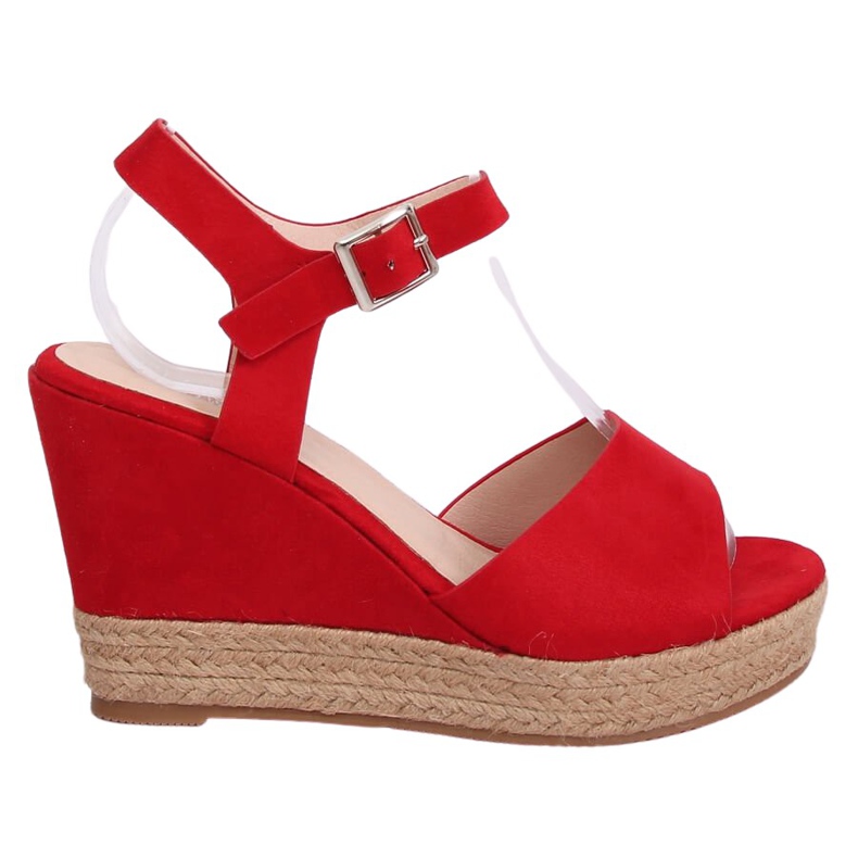 Sandalias de cuña rojas 9R195 Rojo