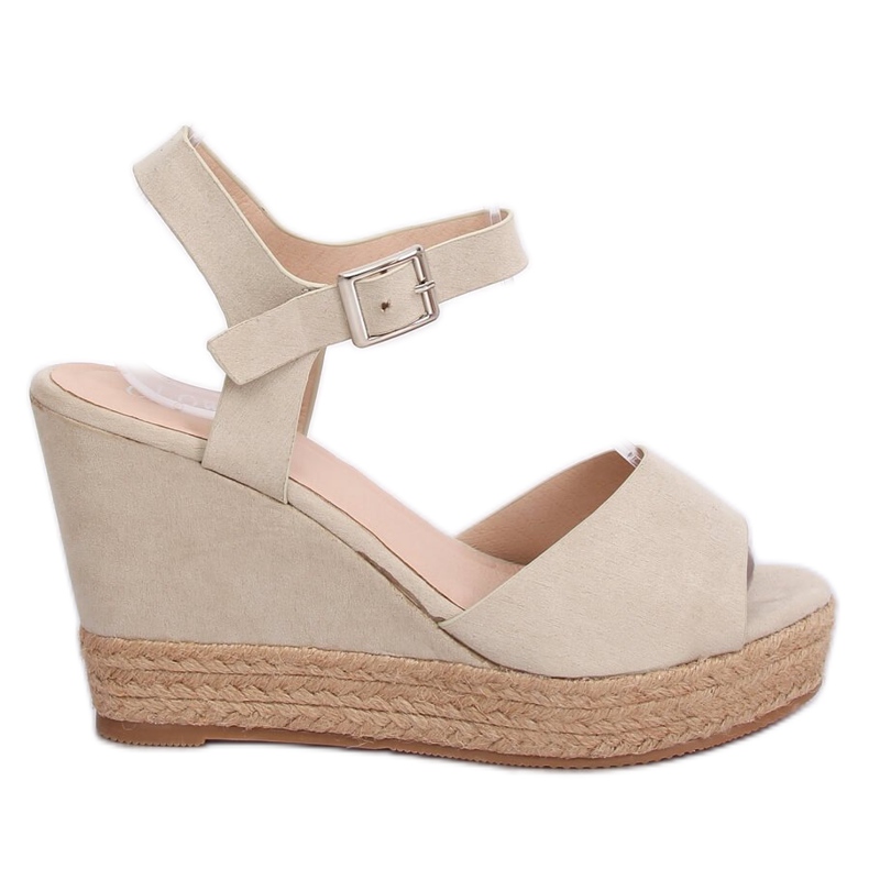 Sandalias de cuña beige 9R195 Beige