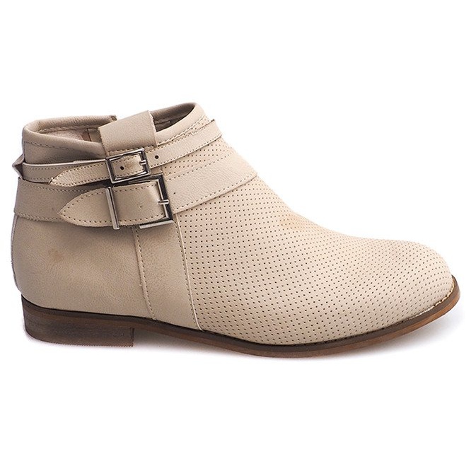 Botas caladas con cremallera H208 Beige Botas caladas con cremallera H208 Beige