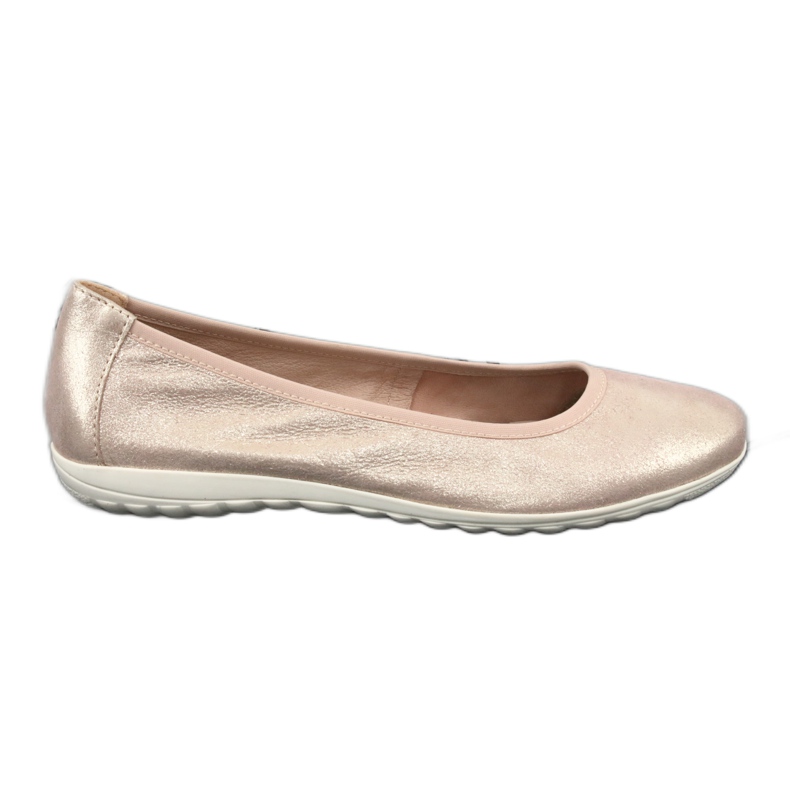 Bailarinas caprice rose metalic 22142 rosado amarillo