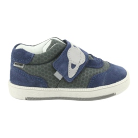 Bartek Zapatos deportivos de cuero azul para bebés gris