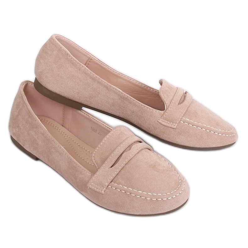 Mocasines de mujer beige 3900 Beige