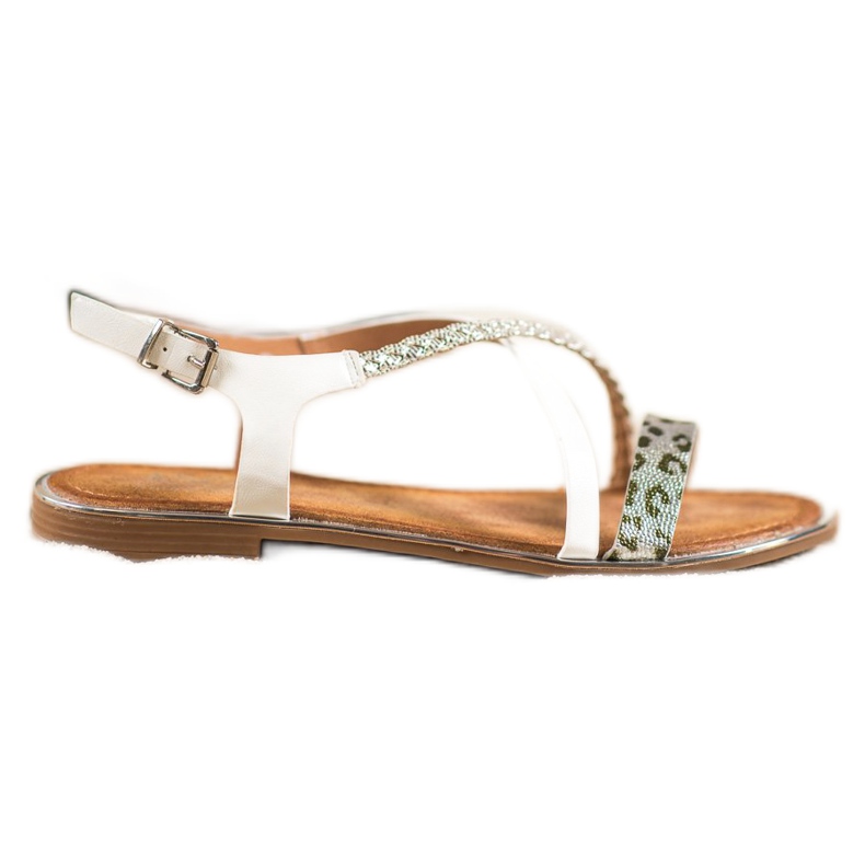 Small Swan Sandalias con estampado de leopardo con estilo blanco Small Swan Sandalias con estampado de leopardo con estilo blanco