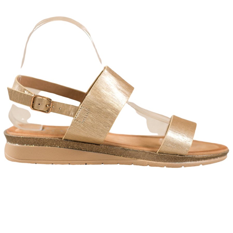 Small Swan Sandalias doradas brillantes dorado