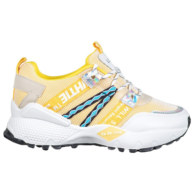 Bona Zapatillas Love Mesh blanco amarillo