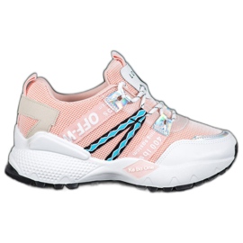 Bona Zapatillas Love Mesh blanco rosa