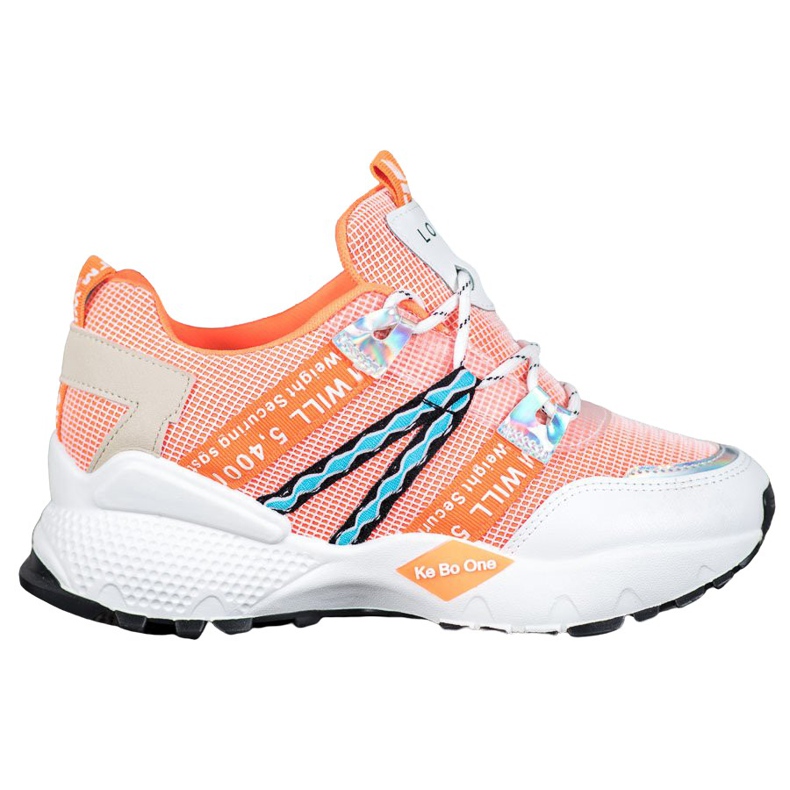 Bona Zapatillas Love Mesh blanco naranja