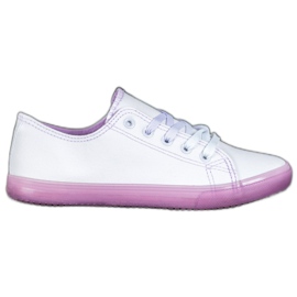 SHELOVET Zapatillas con suela morada blanco violeta