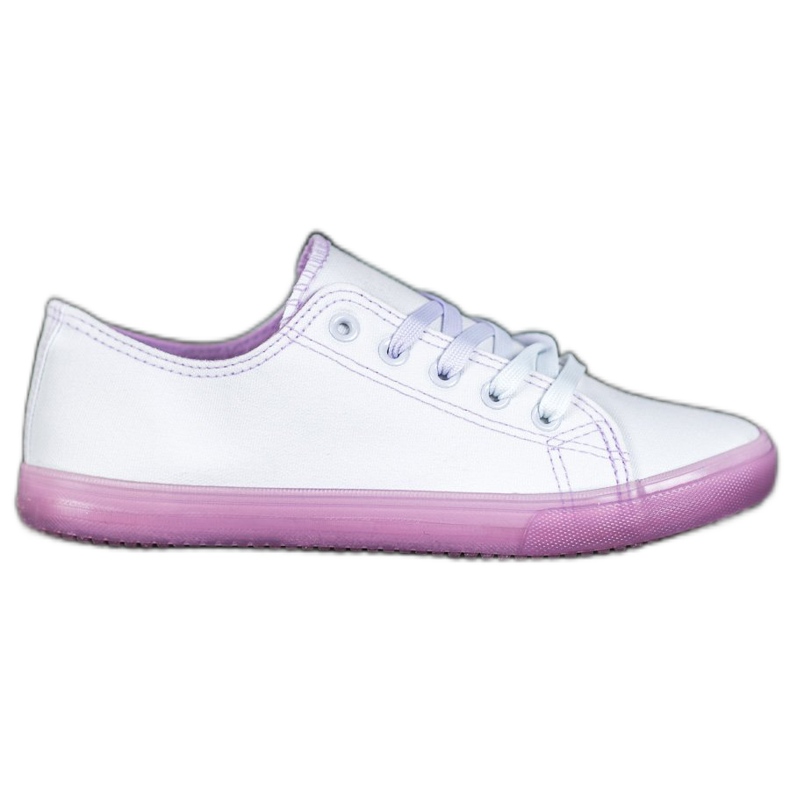 SHELOVET Zapatillas con suela morada blanco violeta