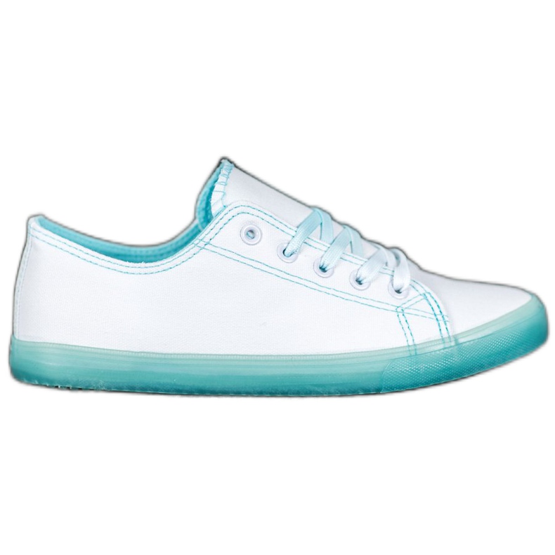 SHELOVET Zapatillas con suela azul blanco