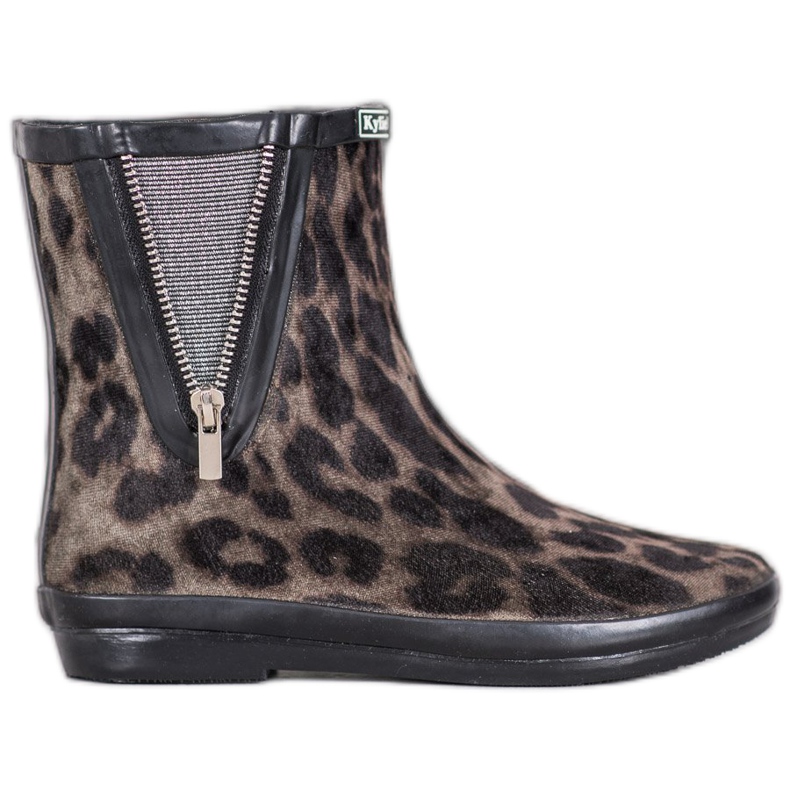 Kylie Chanclos de gamuza con cremallera negro multicolor