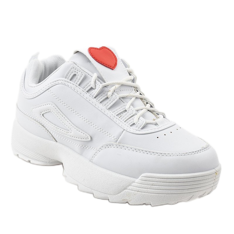 Calzado deportivo blanco de moda con corazón F29-5