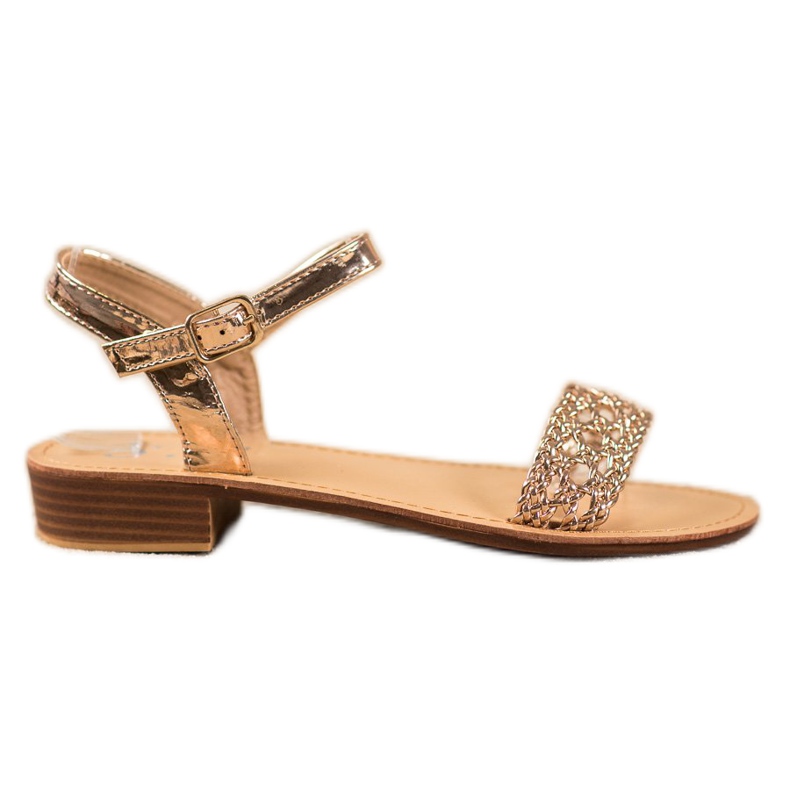Small Swan Sandalias trenzadas elegantes amarillo Small Swan Sandalias trenzadas elegantes amarillo