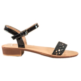 Small Swan Sandalias trenzadas elegantes negro Small Swan Sandalias trenzadas elegantes negro