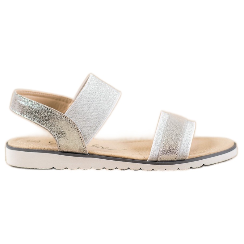Filippo Sandalias sin cordones con purpurina gris