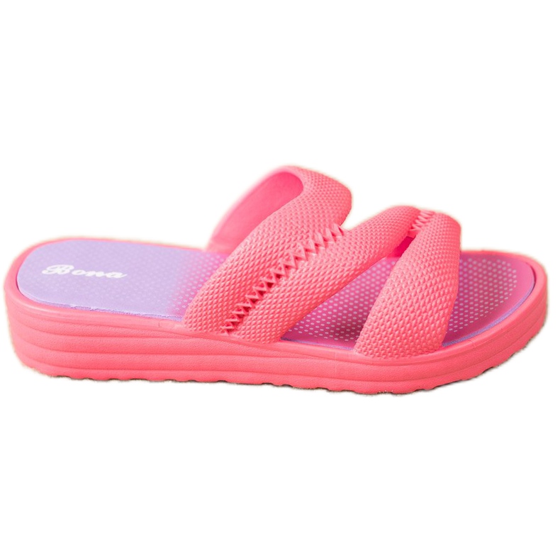 Bona Cómodas pantuflas rosas rosado
