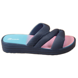 Bona Cómodas pantuflas azul marino