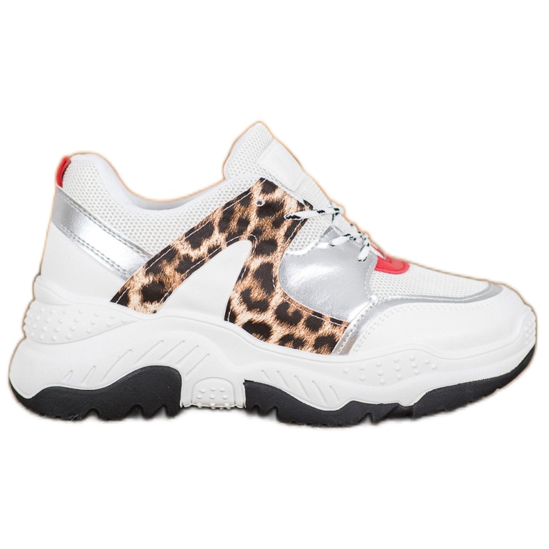SHELOVET Zapatillas de deporte con cordones de moda blanco