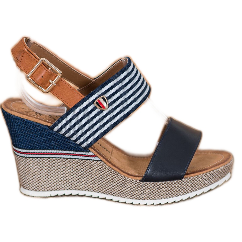 Goodin Sandalias de cuña azul Goodin Sandalias de cuña azul
