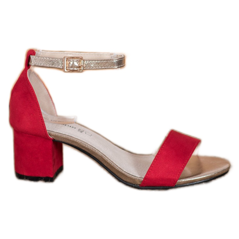 Goodin Sandalias elegantes en una barra rojo amarillo