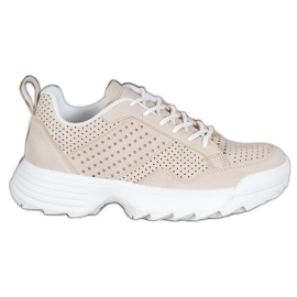 Kylie Zapatillas deportivas ligeras caladas beige