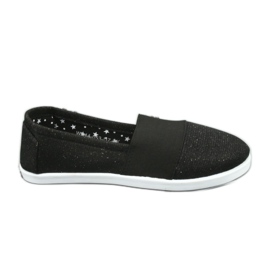 Wishot Zapatillas de zapatillas negras y descuidadas de niñas 44-053 negro