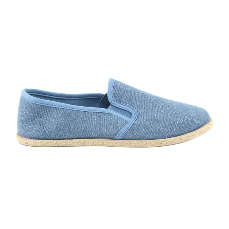 Wishot Alpargatas de mujer con purpurina 32-187 azul