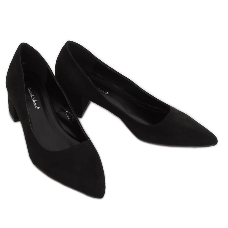 Salón tacones bajos negro 3837 Negro
