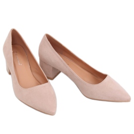 Salón tacones bajos beige 3837 Nude