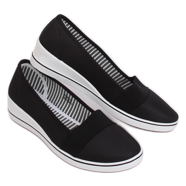 Bailarinas de cuña negras S81B001 Negro