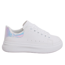 Zapatillas de mujer holográficas blancas A88-63 Silver blanco Zapatillas de mujer holográficas blancas A88-63 Silver blanco