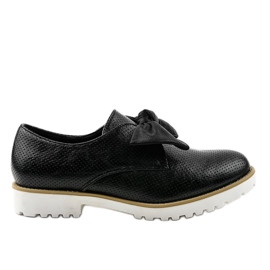 Zapatos negros sin cordones con lazo RS-WED2 Zapatos negros sin cordones con lazo RS-WED2