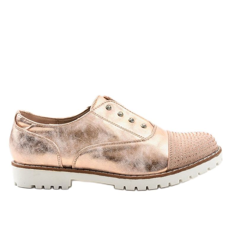 Zapatos sin cordones dorados con tachuelas GF-FD9