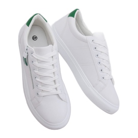 Zapatillas de mujer blancas BY-231 WHITE / GREEN blanco