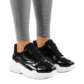 Zapatos deportivos negros de moda MS381E Zapatos deportivos negros de moda MS381E