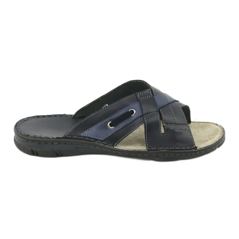 Zapatillas Cómodas de Piel Naszbut 055 azul marino azul