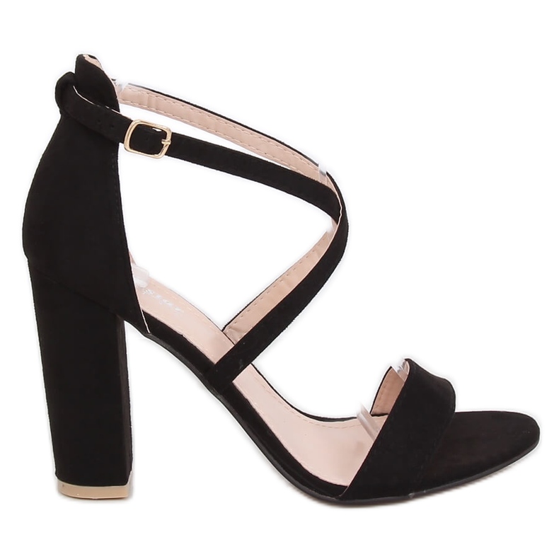 Sandalias negras en el poste GG-88P Negro