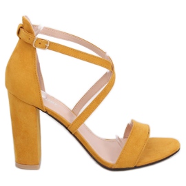 Sandalias en el poste miel GG-88P Amarillo