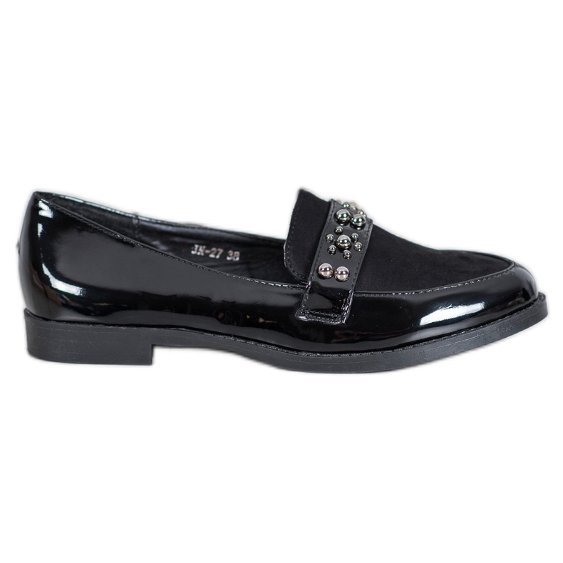 SHELOVET Mocasines lacados negro