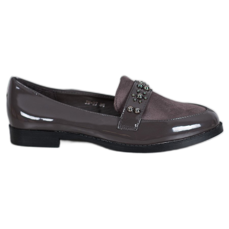 SHELOVET Mocasines lacados gris