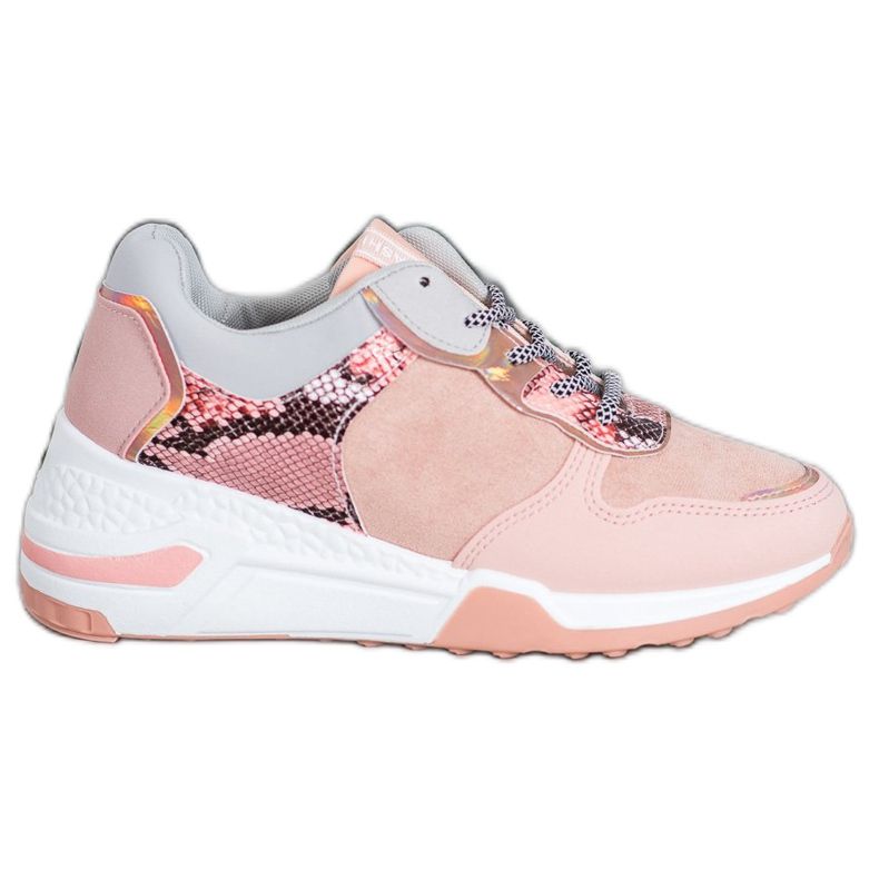 SHELOVET Zapatillas con estampado de serpiente rosado SHELOVET Zapatillas con estampado de serpiente rosado
