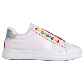 SHELOVET Calzado deportivo de moda rosado multicolor