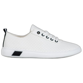 Bestelle Zapatillas de cuero ecológico blanco