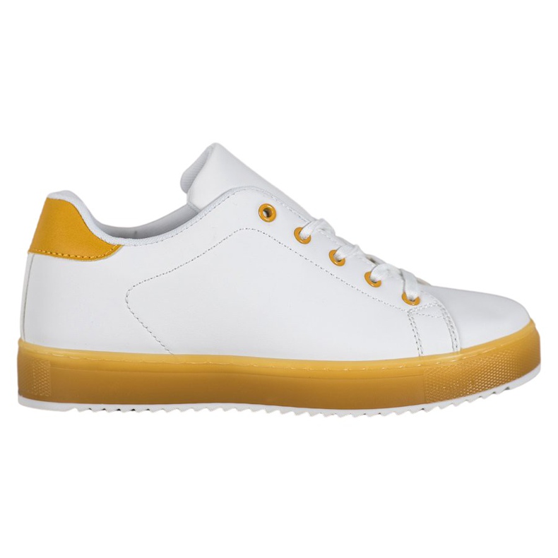SHELOVET Zapatos con suela colorida blanco