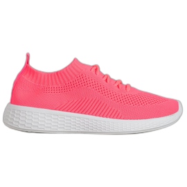 Zapatos deportivos de neón rosado