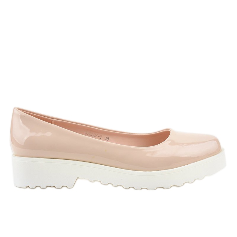 Zapatos de cuña sin cordones beige BJ6223-3