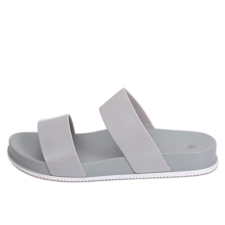 Gris CK66P Pantuflas grises con rayas de goma Gris CK66P Pantuflas grises con rayas de goma