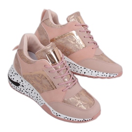 Pink C131 Rosa zapatillas deportivas rosa cuña
