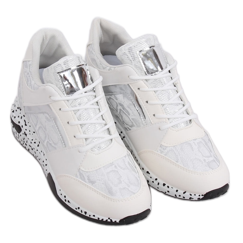 Deportivas blancas en cuña C131 Blanco