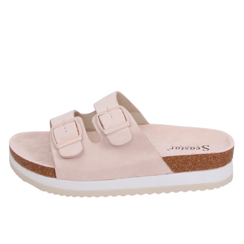 Pantuflas scholki beige SS115P Beige multicolor rosado